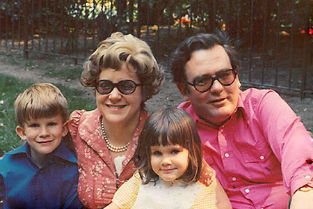 The Hutton family in happier times. (From left) Teddy, Caroline, Virginia and Edward